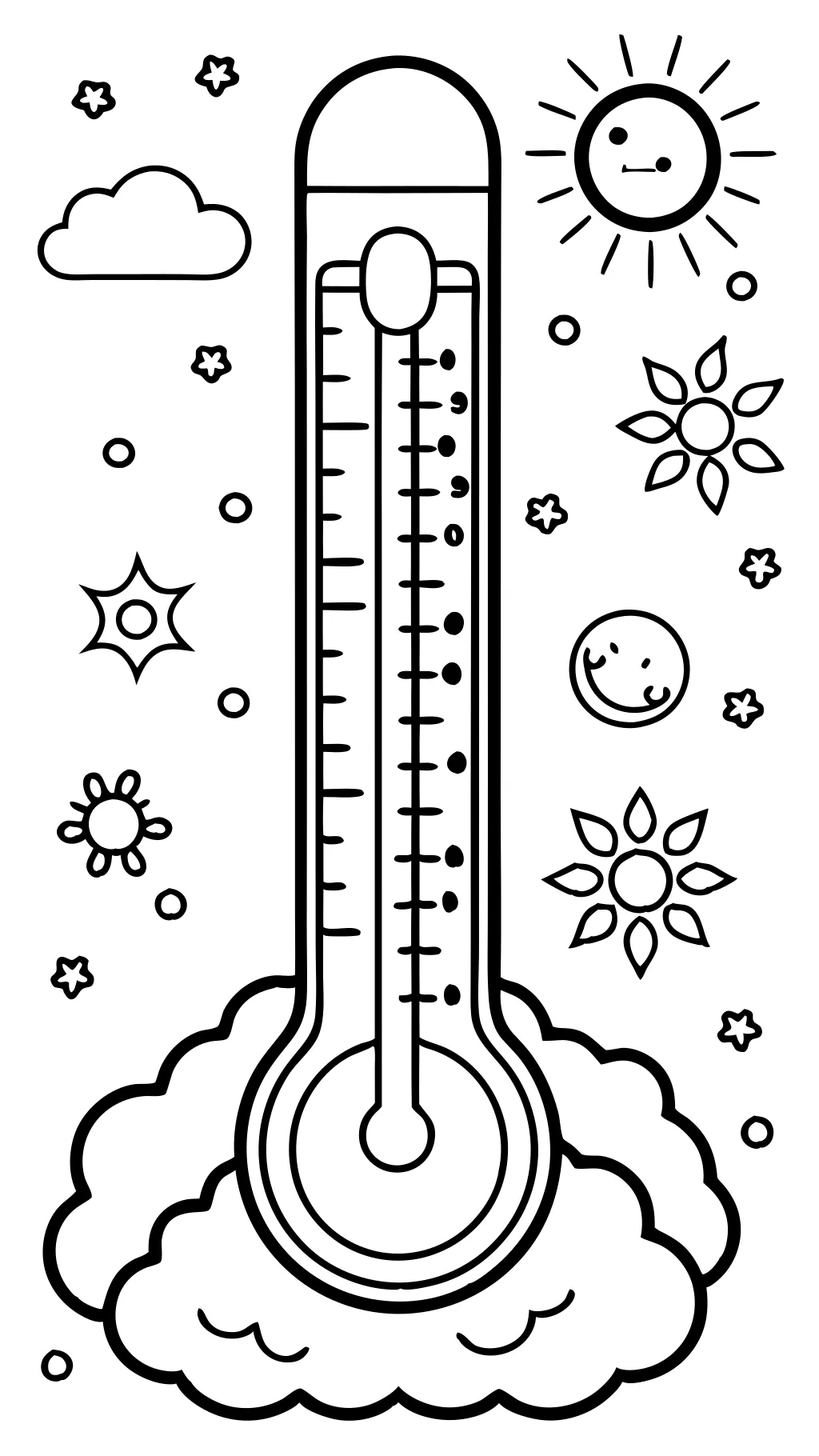 coloriage de thermomètre